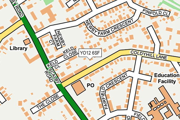 YO12 6SF map - OS OpenMap – Local (Ordnance Survey)