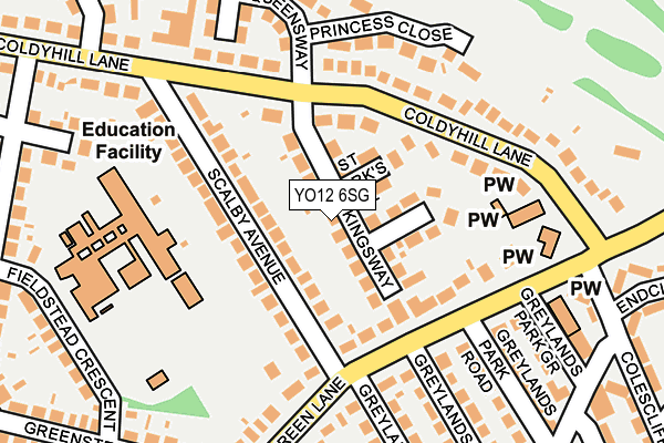 YO12 6SG map - OS OpenMap – Local (Ordnance Survey)