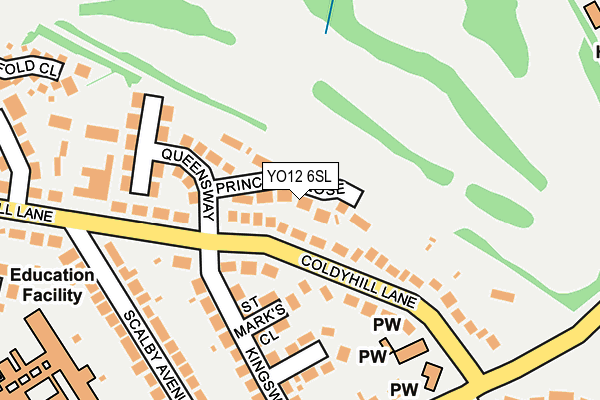 YO12 6SL map - OS OpenMap – Local (Ordnance Survey)