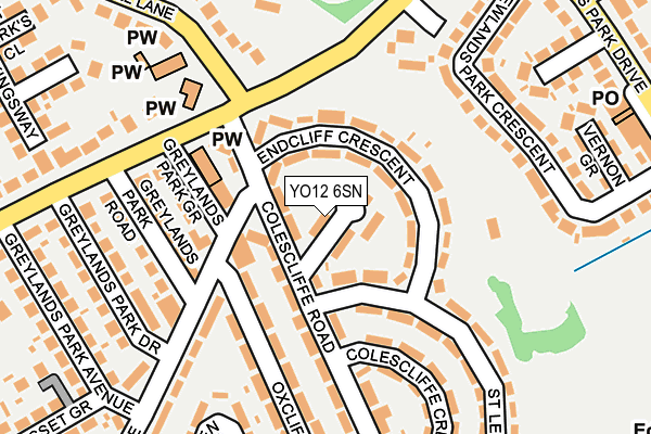 YO12 6SN map - OS OpenMap – Local (Ordnance Survey)