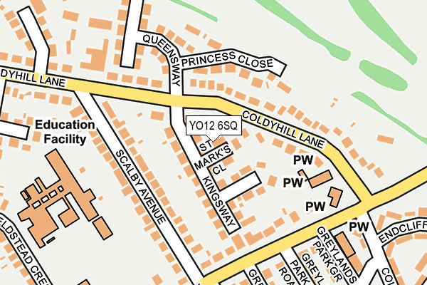 YO12 6SQ map - OS OpenMap – Local (Ordnance Survey)