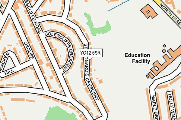 YO12 6SR map - OS OpenMap – Local (Ordnance Survey)