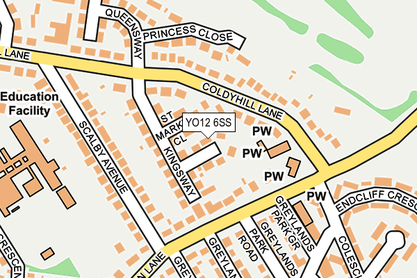 YO12 6SS map - OS OpenMap – Local (Ordnance Survey)