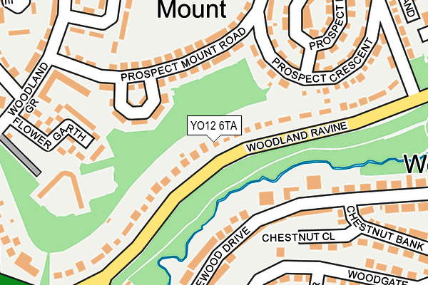 YO12 6TA map - OS OpenMap – Local (Ordnance Survey)