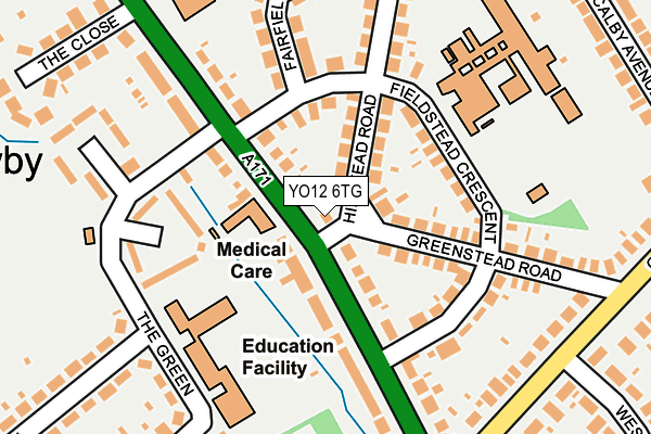 YO12 6TG map - OS OpenMap – Local (Ordnance Survey)