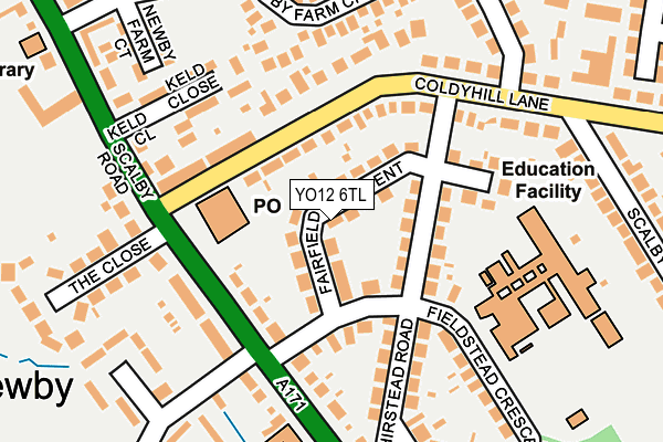 YO12 6TL map - OS OpenMap – Local (Ordnance Survey)