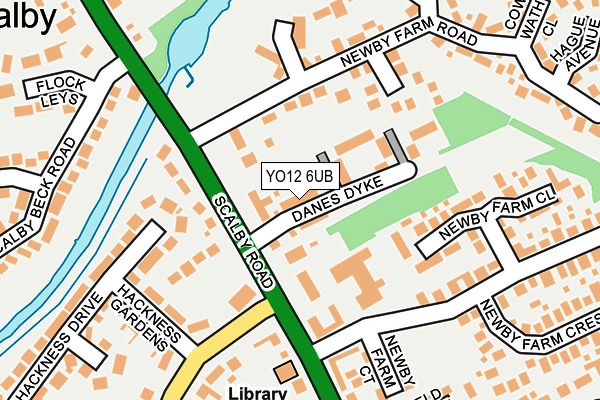 YO12 6UB map - OS OpenMap – Local (Ordnance Survey)