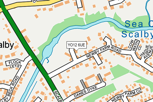 YO12 6UE map - OS OpenMap – Local (Ordnance Survey)