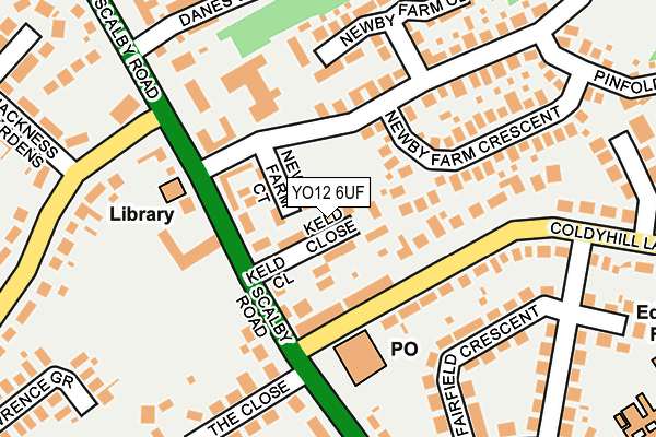 YO12 6UF map - OS OpenMap – Local (Ordnance Survey)