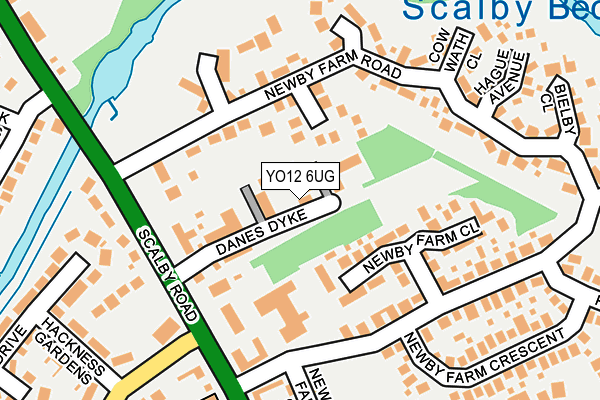 YO12 6UG map - OS OpenMap – Local (Ordnance Survey)