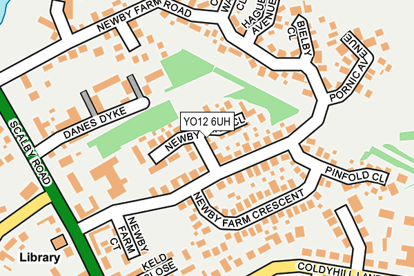 YO12 6UH map - OS OpenMap – Local (Ordnance Survey)