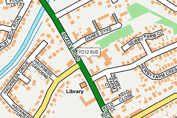 YO12 6US map - OS OpenMap – Local (Ordnance Survey)