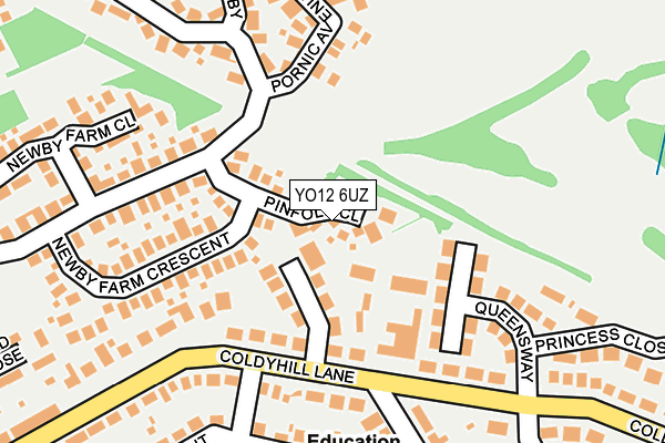 YO12 6UZ map - OS OpenMap – Local (Ordnance Survey)