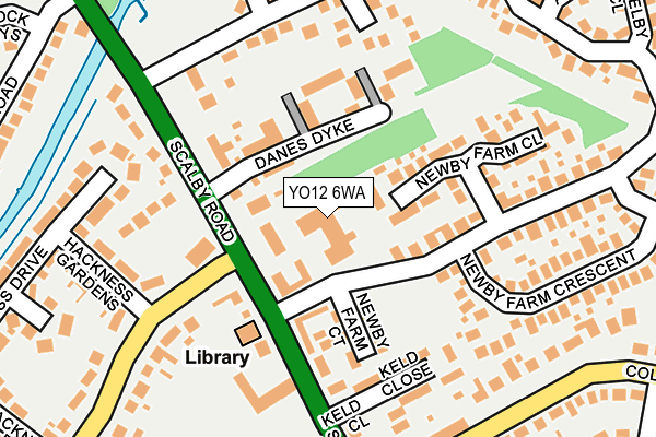YO12 6WA map - OS OpenMap – Local (Ordnance Survey)