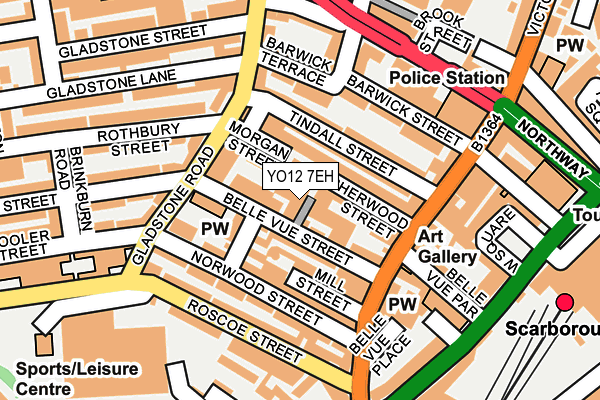 YO12 7EH map - OS OpenMap – Local (Ordnance Survey)