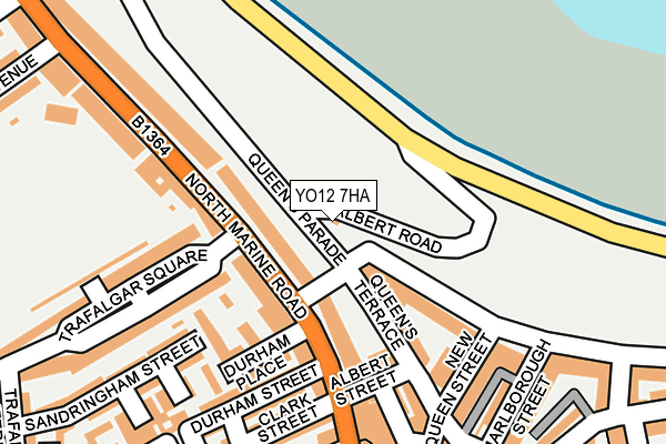 YO12 7HA map - OS OpenMap – Local (Ordnance Survey)