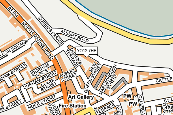 YO12 7HF map - OS OpenMap – Local (Ordnance Survey)