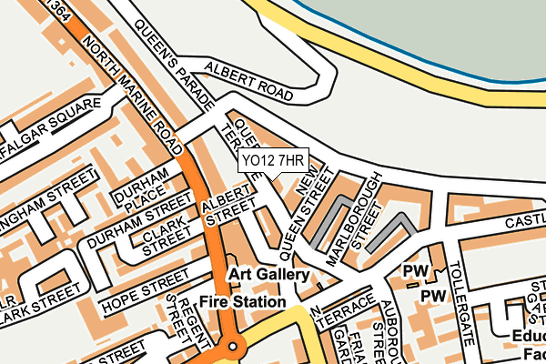 YO12 7HR map - OS OpenMap – Local (Ordnance Survey)