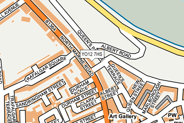 YO12 7HS map - OS OpenMap – Local (Ordnance Survey)