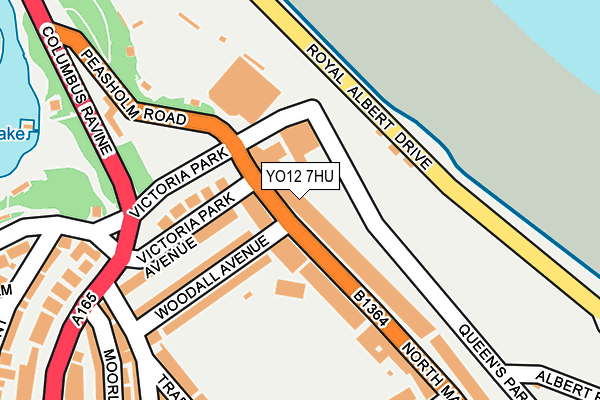 YO12 7HU map - OS OpenMap – Local (Ordnance Survey)