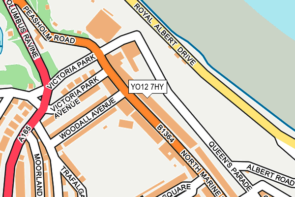 YO12 7HY map - OS OpenMap – Local (Ordnance Survey)