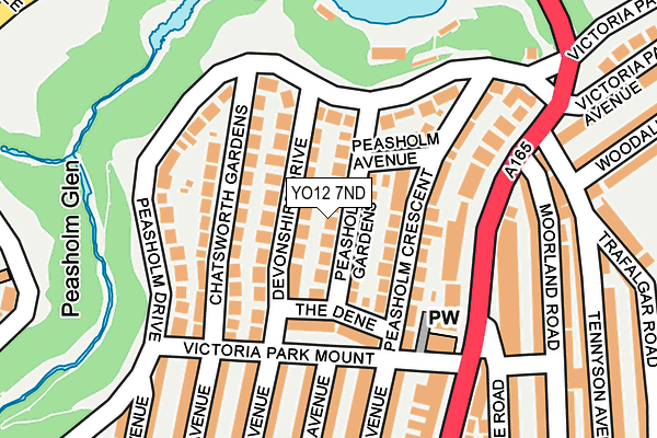 YO12 7ND map - OS OpenMap – Local (Ordnance Survey)