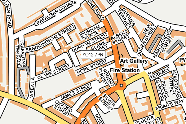 YO12 7PR map - OS OpenMap – Local (Ordnance Survey)