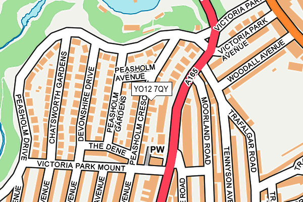 YO12 7QY map - OS OpenMap – Local (Ordnance Survey)