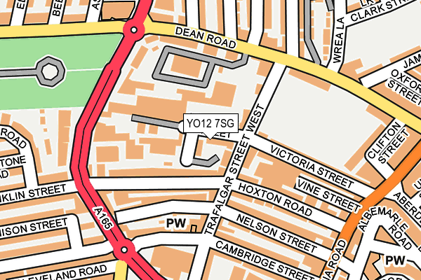 YO12 7SG map - OS OpenMap – Local (Ordnance Survey)