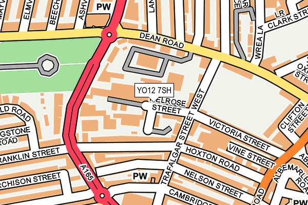 YO12 7SH map - OS OpenMap – Local (Ordnance Survey)