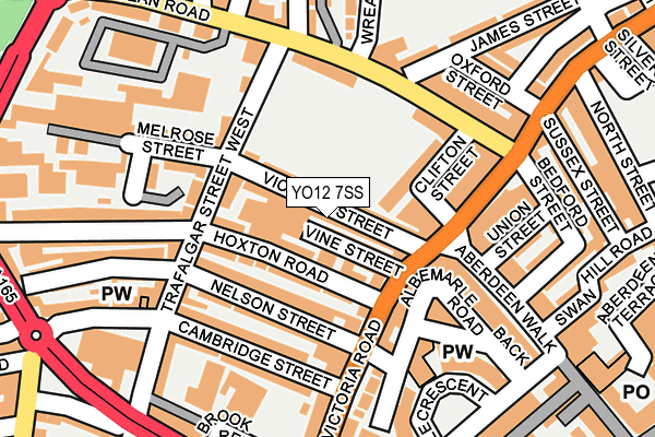 YO12 7SS map - OS OpenMap – Local (Ordnance Survey)