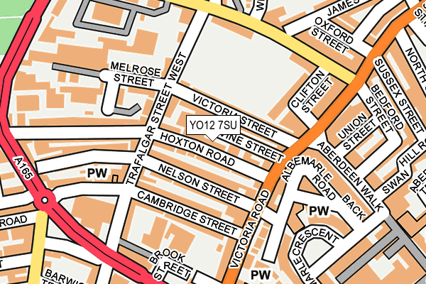 YO12 7SU map - OS OpenMap – Local (Ordnance Survey)