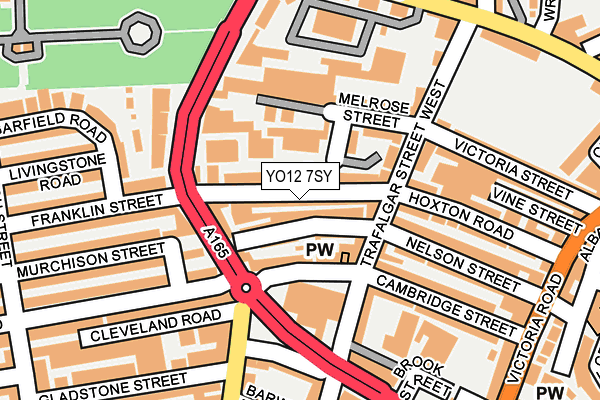 YO12 7SY map - OS OpenMap – Local (Ordnance Survey)