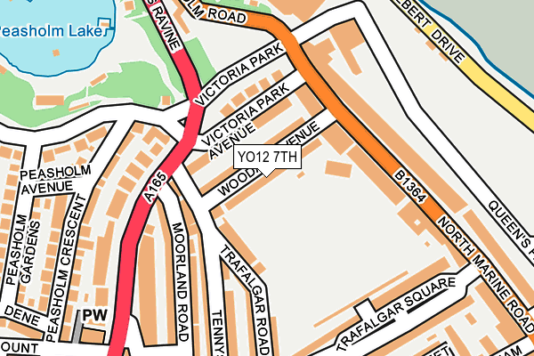 YO12 7TH map - OS OpenMap – Local (Ordnance Survey)