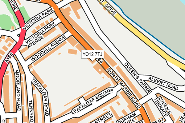 YO12 7TJ map - OS OpenMap – Local (Ordnance Survey)