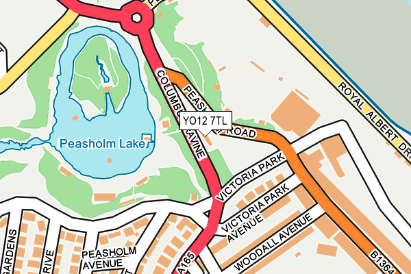 YO12 7TL map - OS OpenMap – Local (Ordnance Survey)