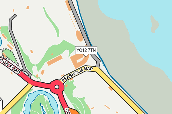 YO12 7TN map - OS OpenMap – Local (Ordnance Survey)
