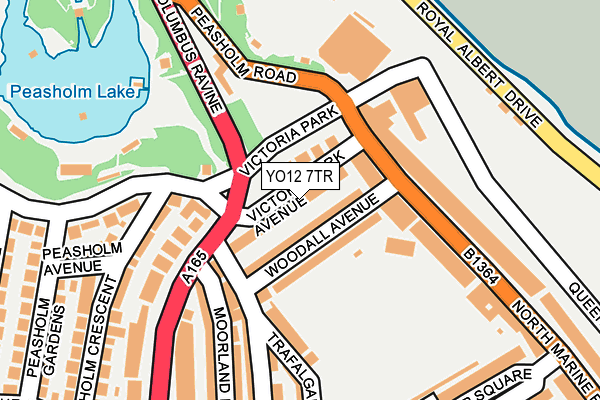 YO12 7TR map - OS OpenMap – Local (Ordnance Survey)