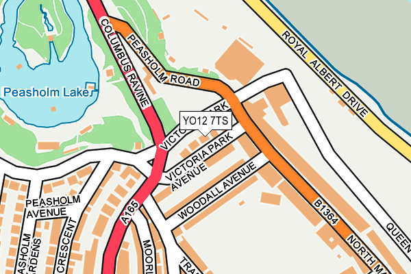 YO12 7TS map - OS OpenMap – Local (Ordnance Survey)