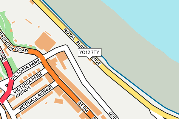 YO12 7TY map - OS OpenMap – Local (Ordnance Survey)