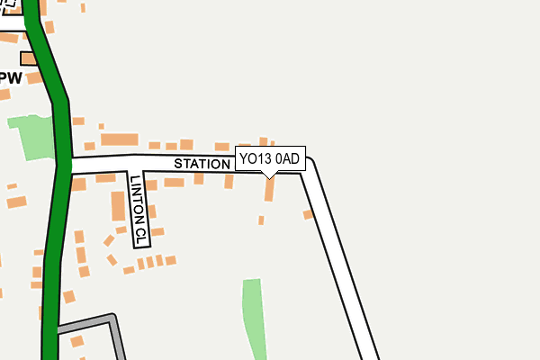YO13 0AD map - OS OpenMap – Local (Ordnance Survey)
