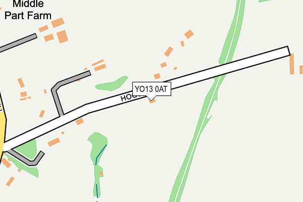 YO13 0AT map - OS OpenMap – Local (Ordnance Survey)