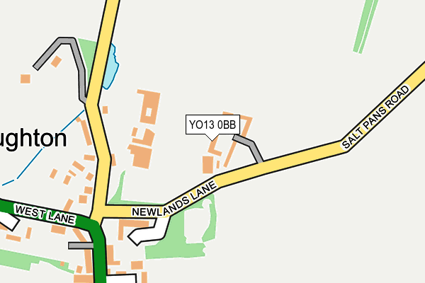 YO13 0BB map - OS OpenMap – Local (Ordnance Survey)