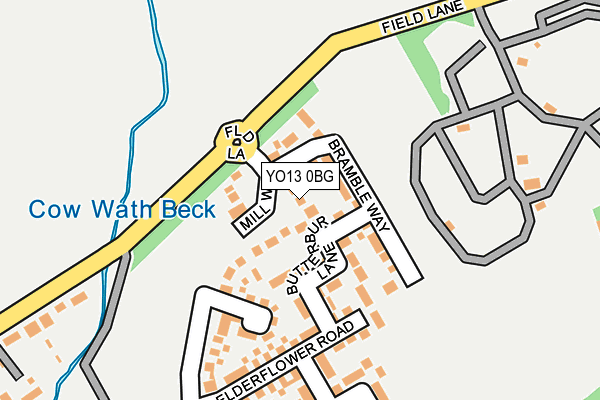 YO13 0BG map - OS OpenMap – Local (Ordnance Survey)