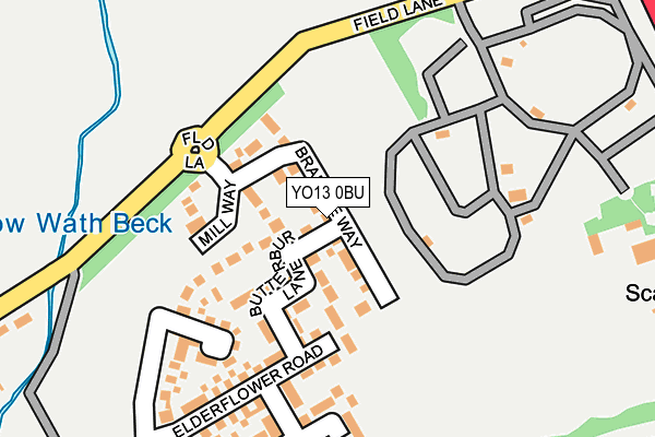 YO13 0BU map - OS OpenMap – Local (Ordnance Survey)