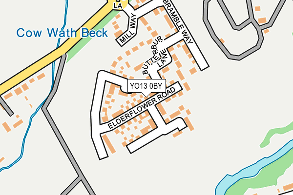 YO13 0BY map - OS OpenMap – Local (Ordnance Survey)