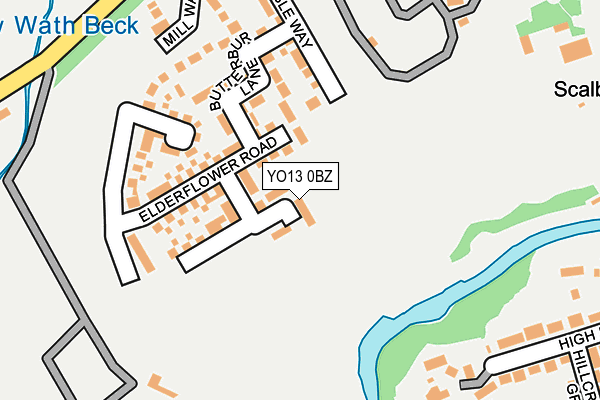 YO13 0BZ map - OS OpenMap – Local (Ordnance Survey)