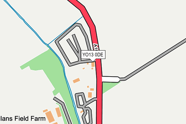 YO13 0DE map - OS OpenMap – Local (Ordnance Survey)