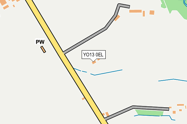 YO13 0EL map - OS OpenMap – Local (Ordnance Survey)