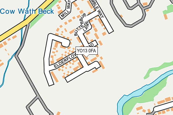YO13 0FA map - OS OpenMap – Local (Ordnance Survey)